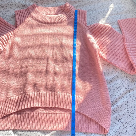 Moto-Inspired Cold Shoulder Sweater - Picture 6 of 8